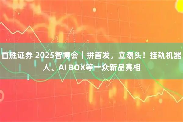 百胜证券 2025智博会｜拼首发，立潮头！挂轨机器人、AI BOX等一众新品亮相